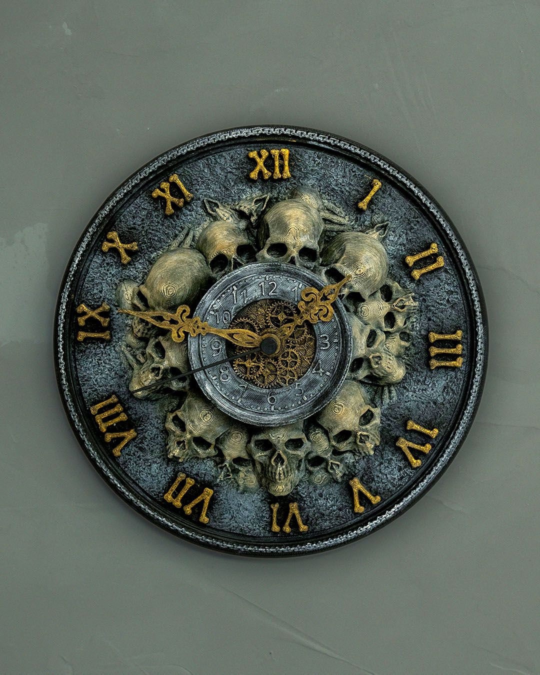Timeless Skull Wall Clock