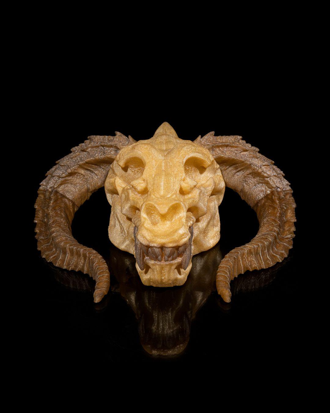 Gold Dragon Skull