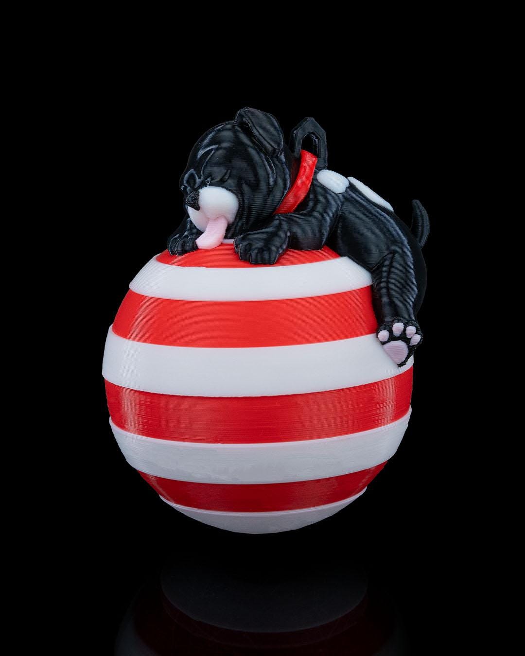 Sleeping Dog Christmas Ornament