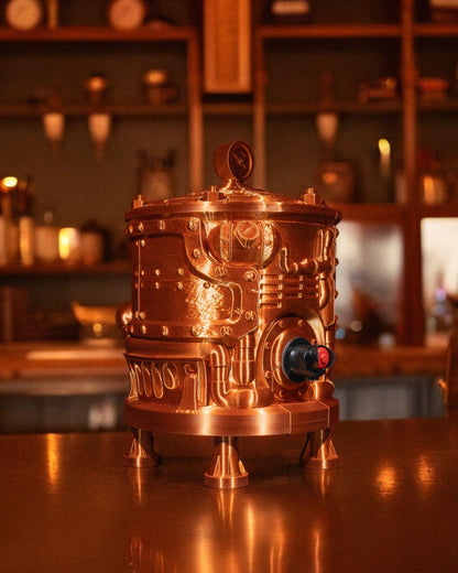 Steampunk Engine Wine Bag Dispenser