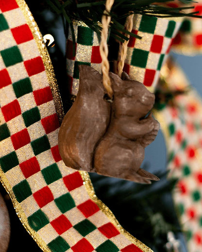 Hand-Carved Xmas Ornaments Complete Set - Not Painted