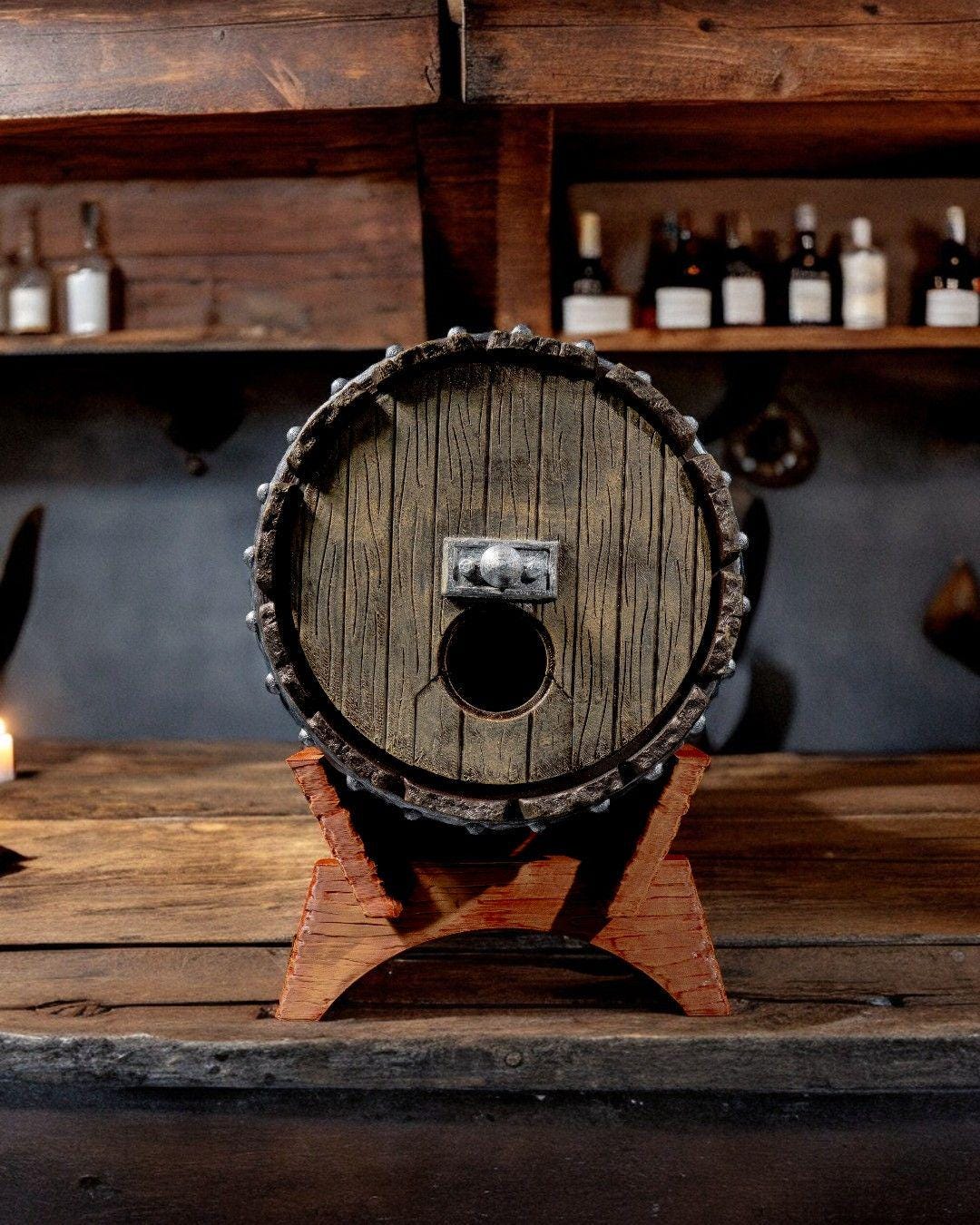 Oak Barrel Wine Bag Dispenser