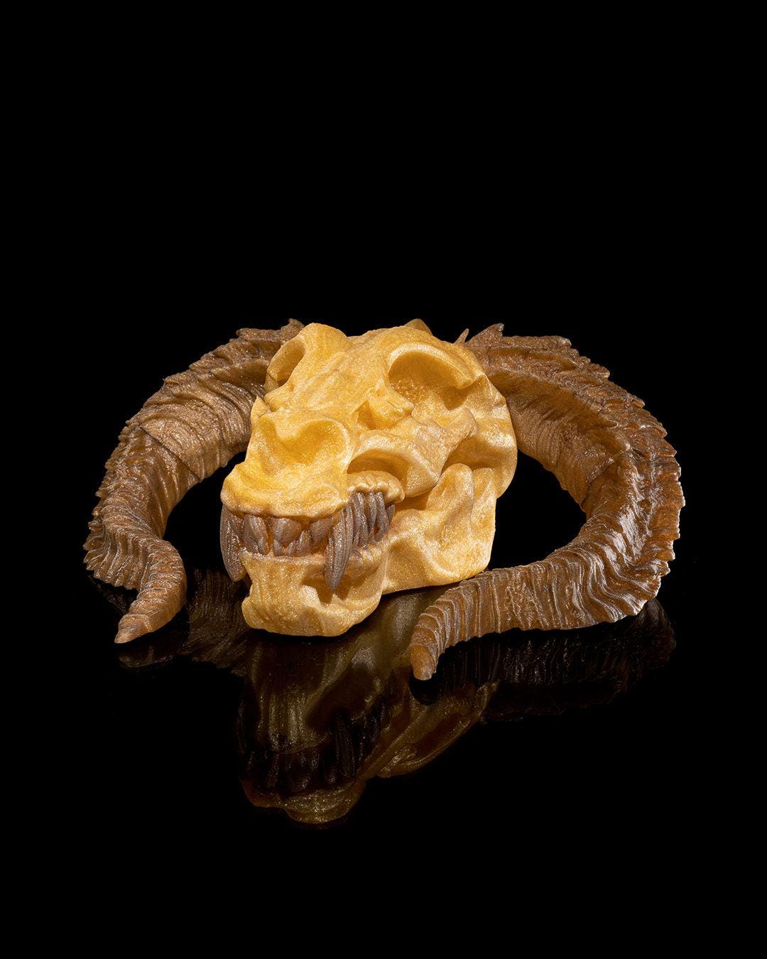 Gold Dragon Skull
