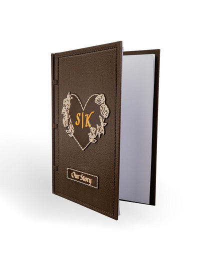 Leather Book Custom Scrapbook (3D Printed - NOT REAL LEATHER)