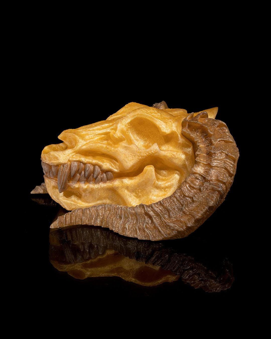 Gold Dragon Skull