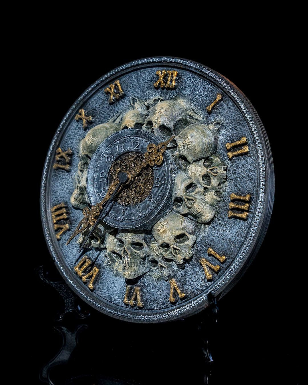 Timeless Skull Wall Clock