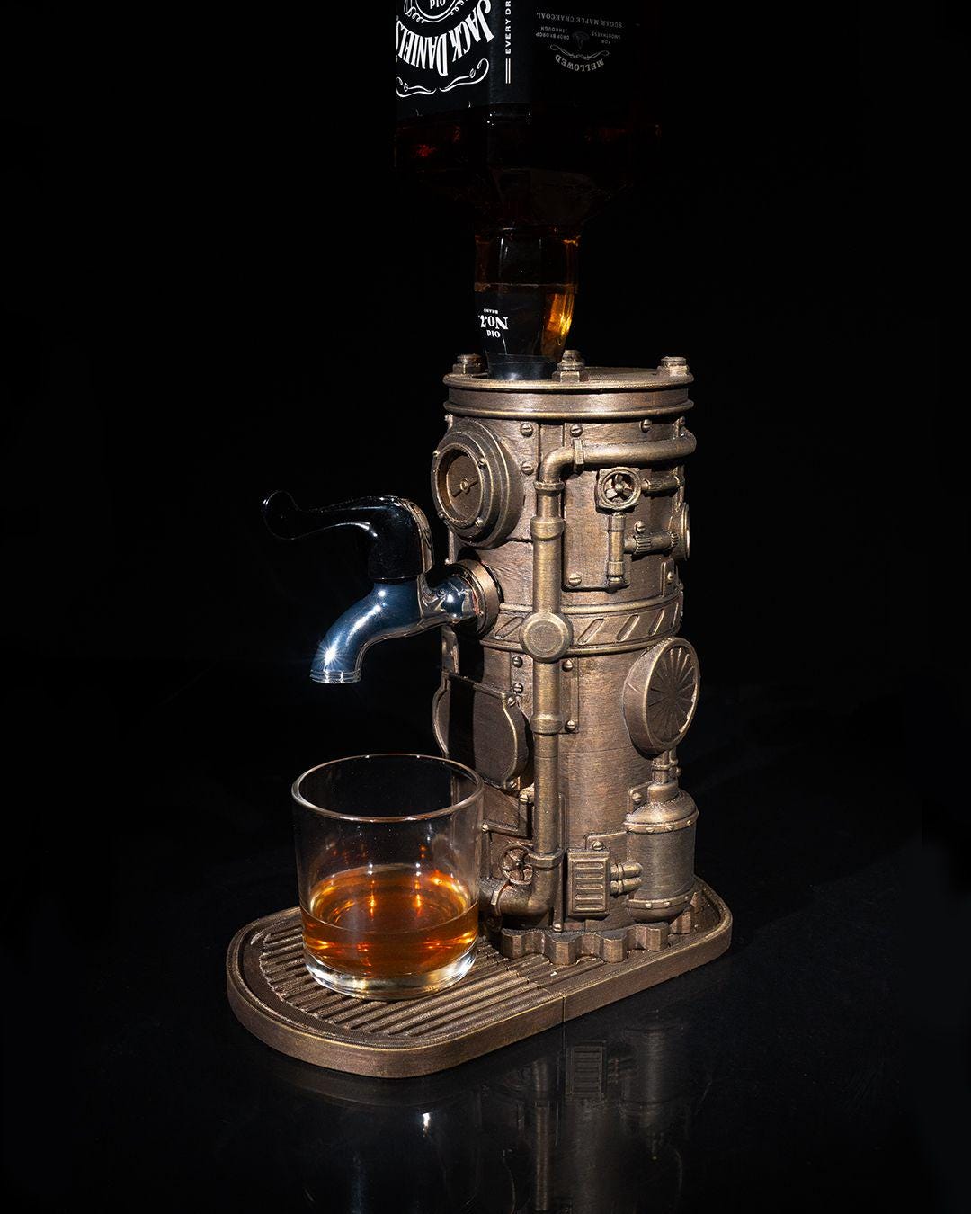 Steampunk Bottle Dispenser