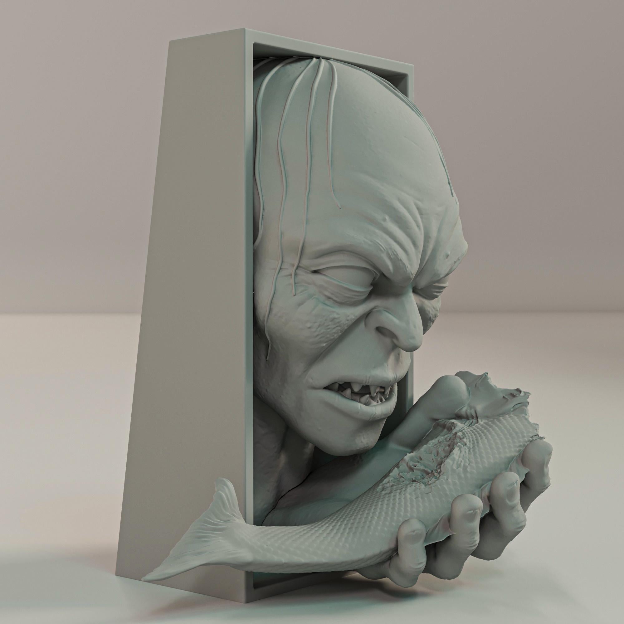 Gollum Book Nook and Wall Mount