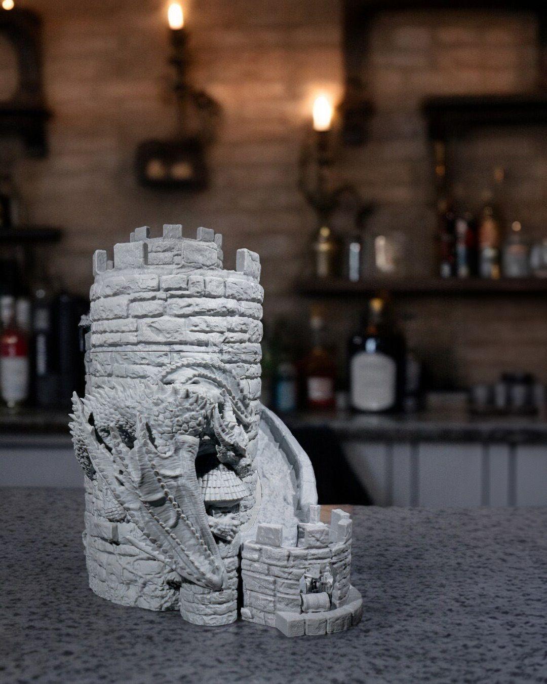 Dice Tower Wine Bag Dispenser