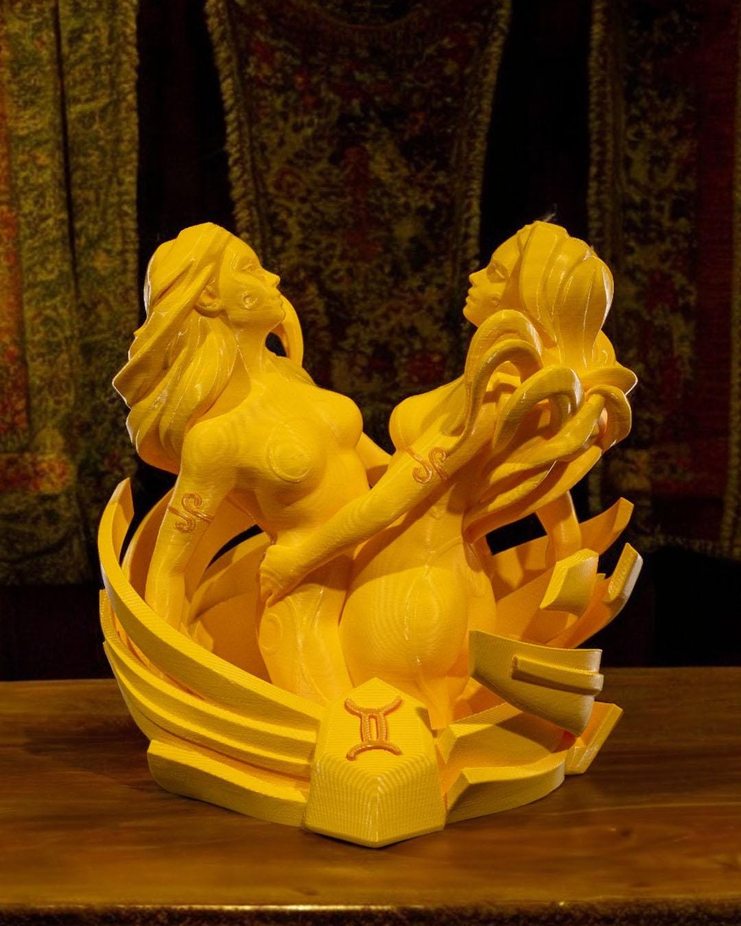 Gemini Zodiac Statue