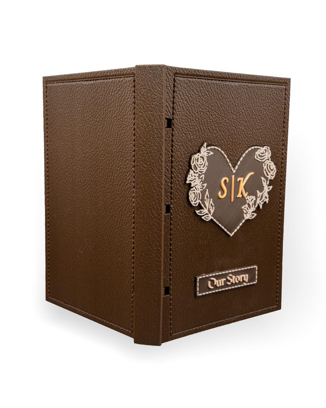 Leather Book Custom Scrapbook (3D Printed - NOT REAL LEATHER)