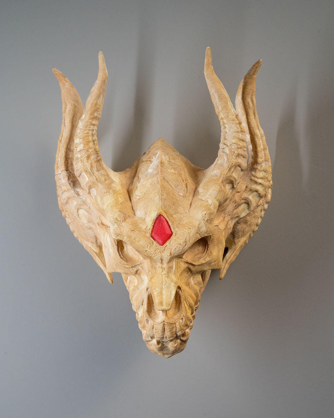 Silver Dragon Skull