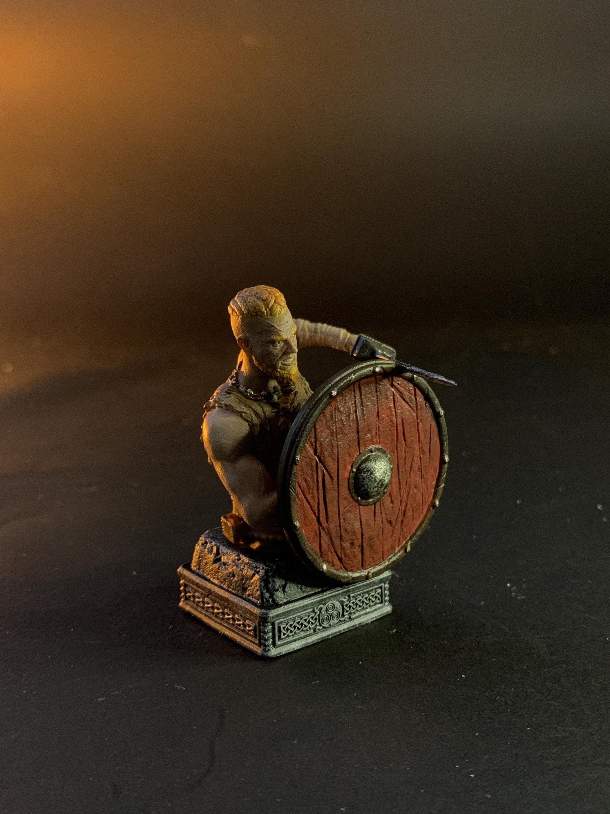 Solid Resin Viking Half Chess Set (16 pieces )