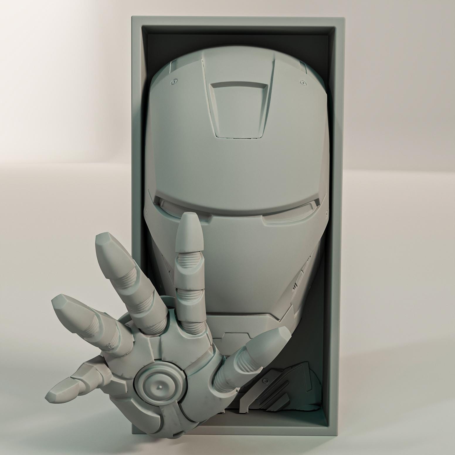 Iron Man Book Nook and Wall Mount Closed Mask