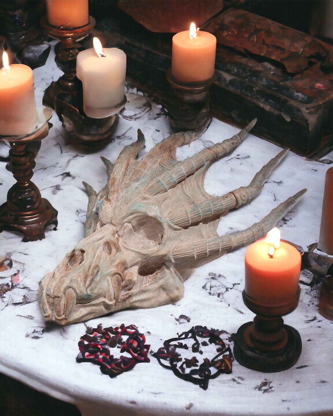 Blue Dragon Skull