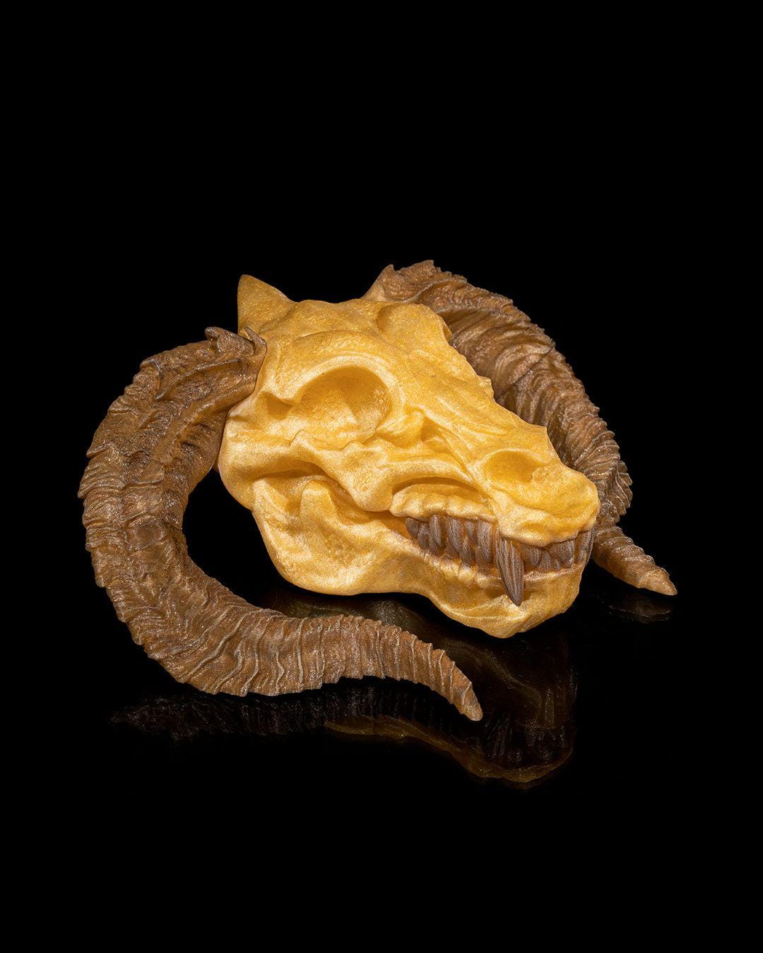 Gold Dragon Skull