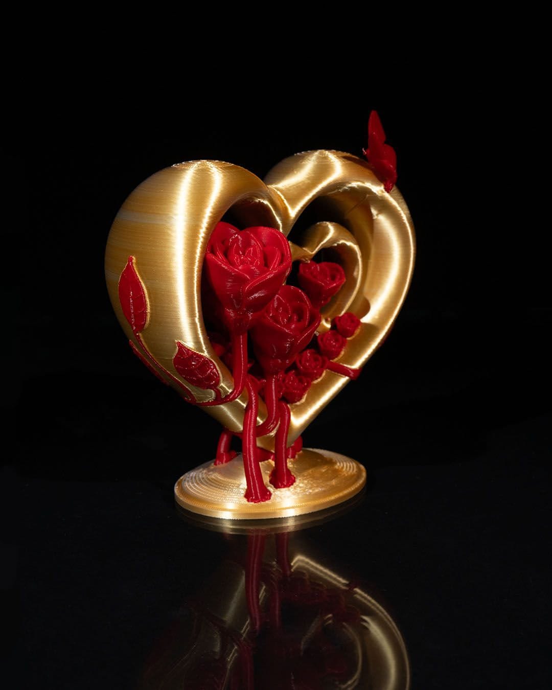 Heart and Roses Ornament