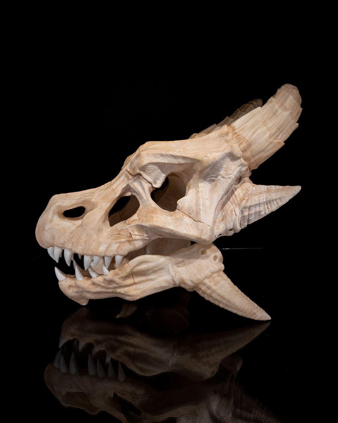 Epic Red Dragon Skull