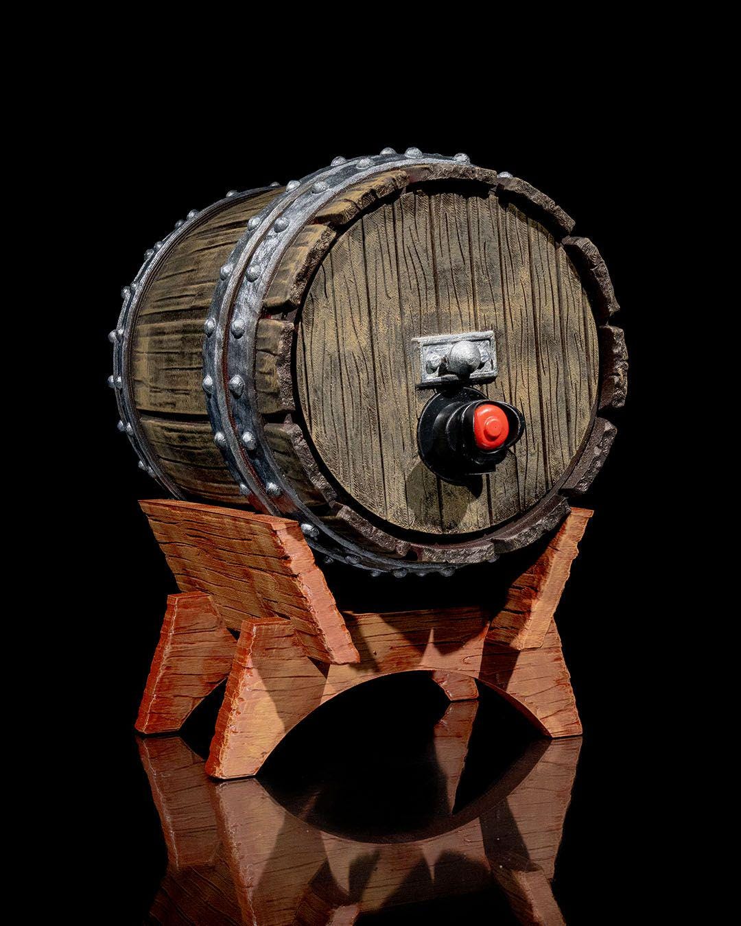 Oak Barrel Wine Bag Dispenser