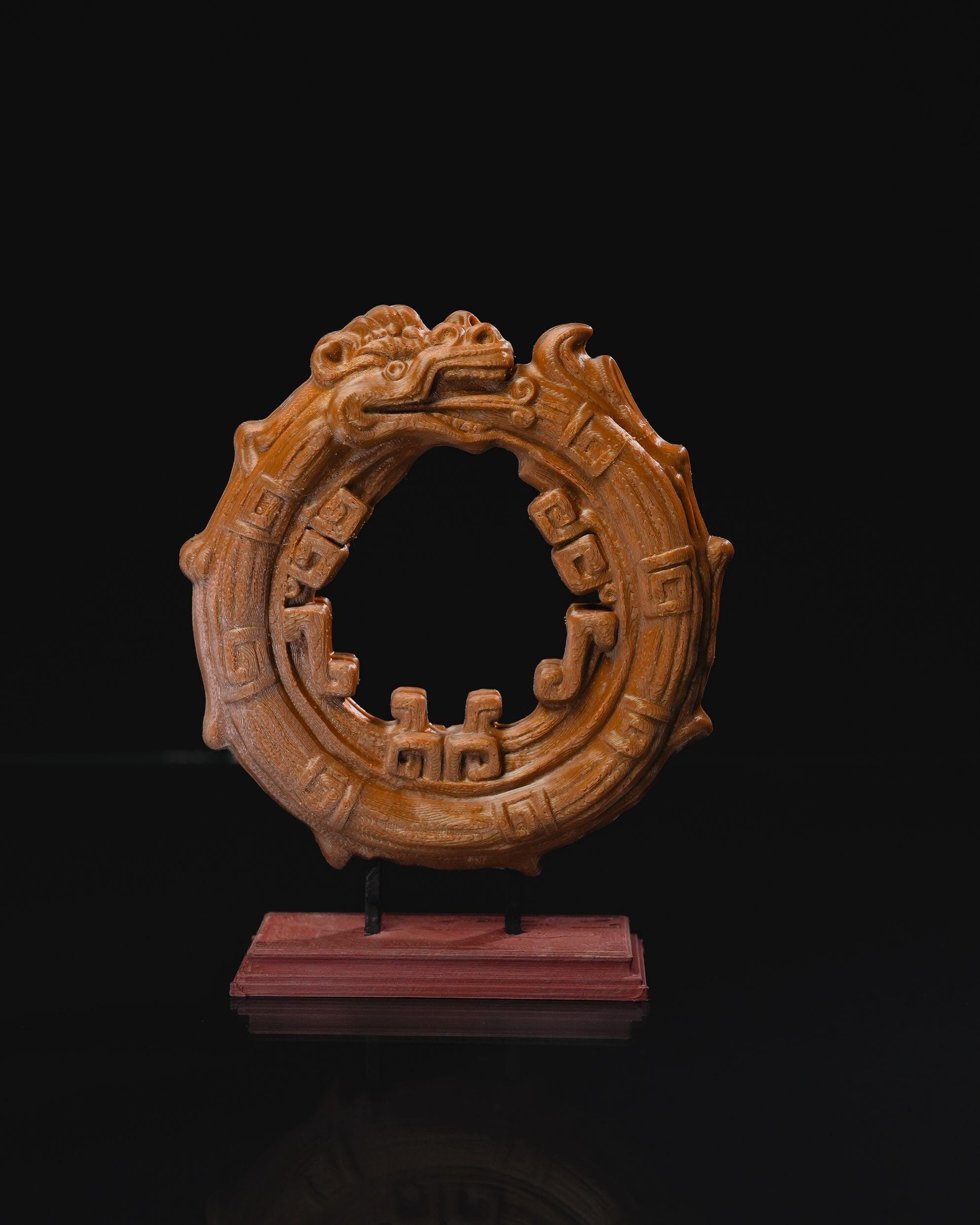 Aztec Ouroboros Statue