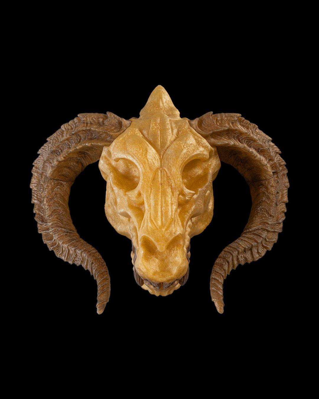 Gold Dragon Skull