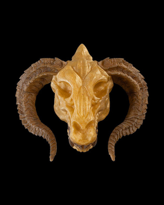 Gold Dragon Skull
