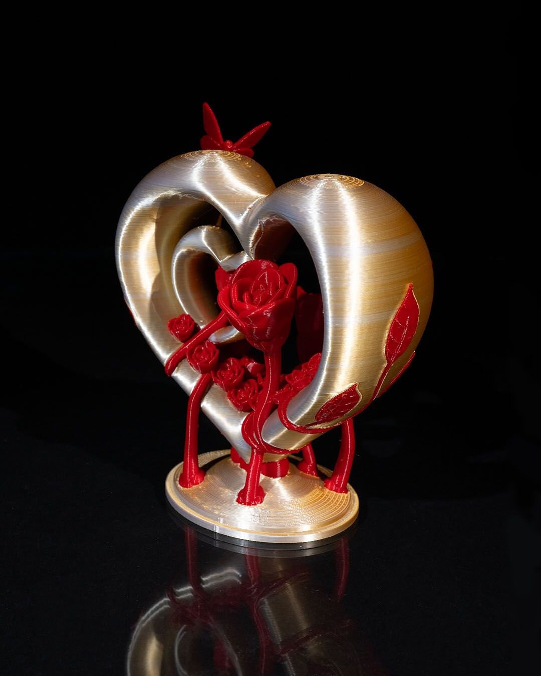 Heart and Roses Ornament