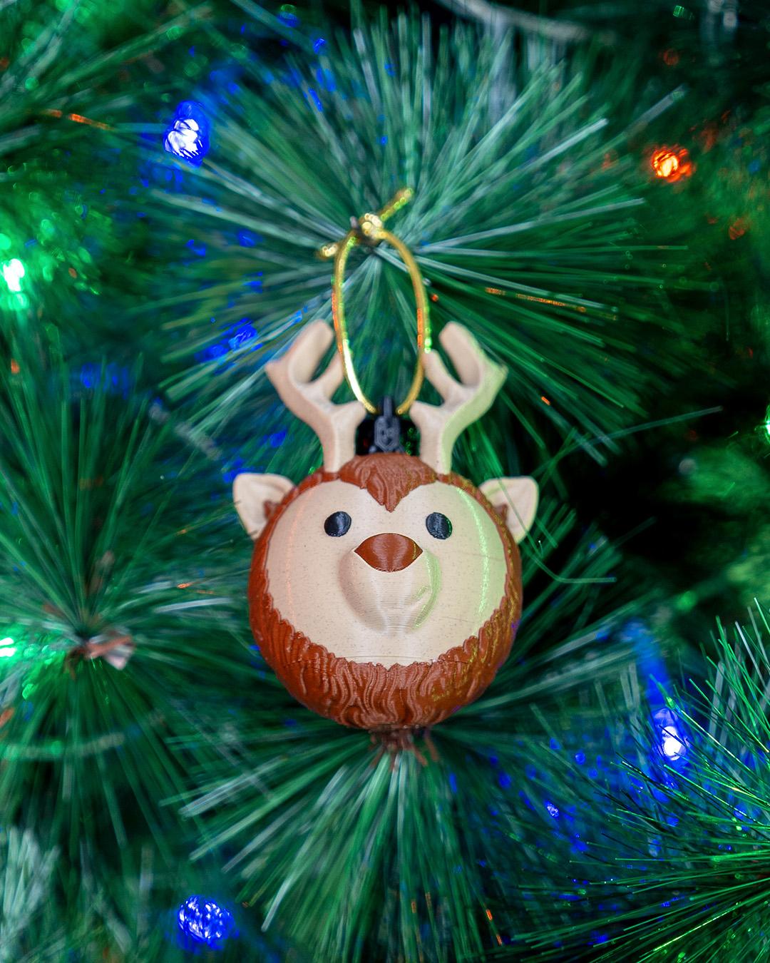 Reindeer Head Christmas Ornament
