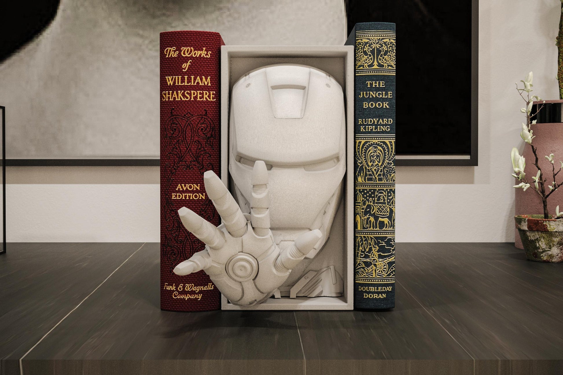 Iron Man Book Nook and Wall Mount Closed Mask