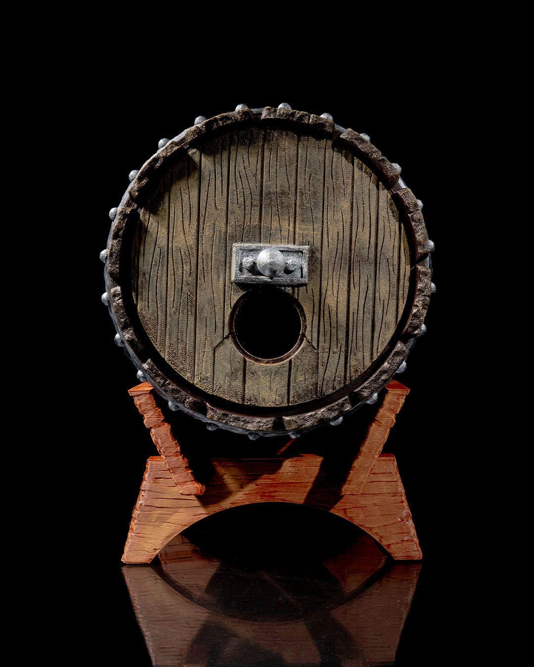 Oak Barrel Wine Bag Dispenser
