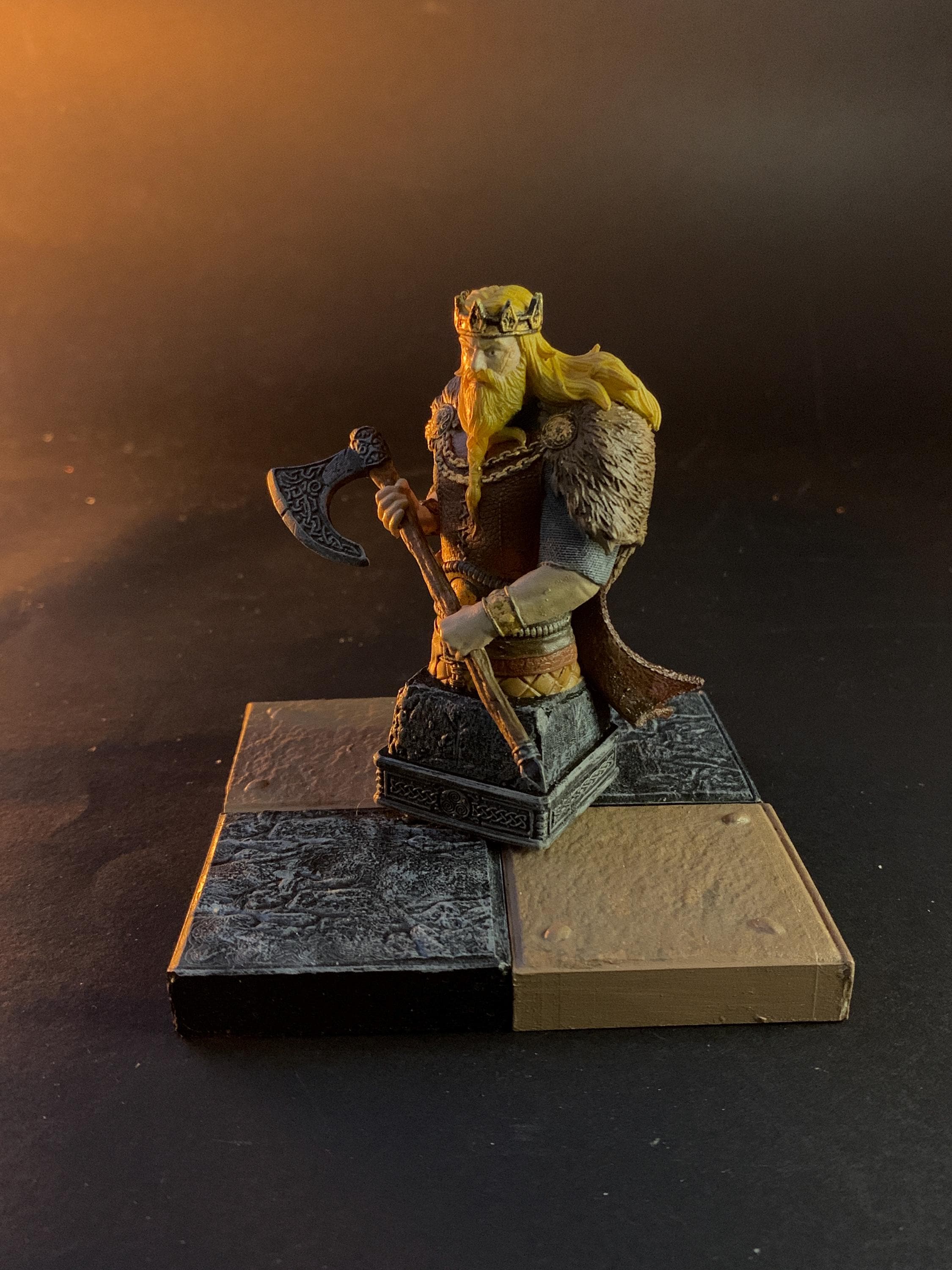 Solid Resin Viking Half Chess Set (16 pieces )