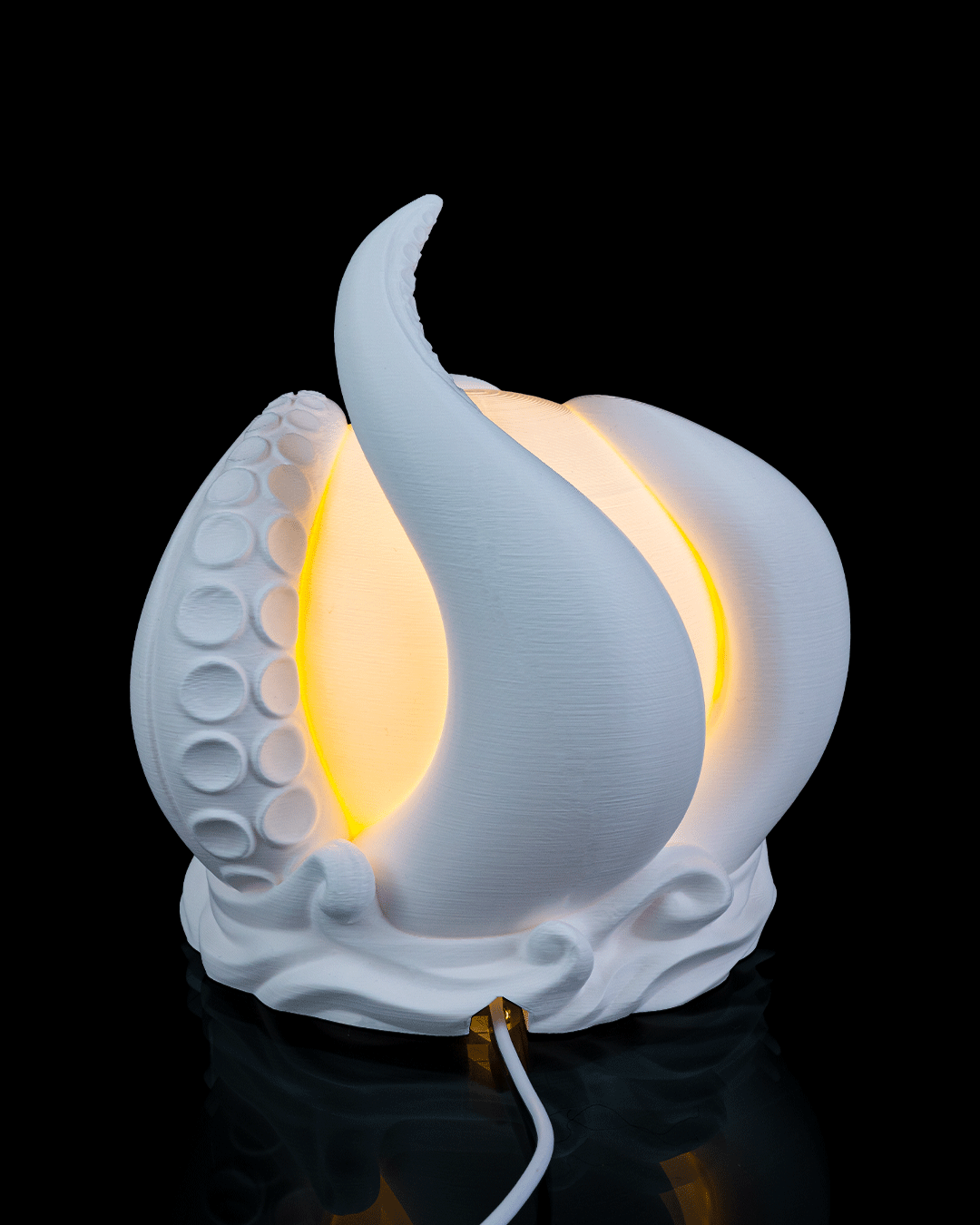 3D Printed Abyss Sphere - Table Lamp - Printed in PLA Plastic - RGB Color Changing Lighting - Remote control