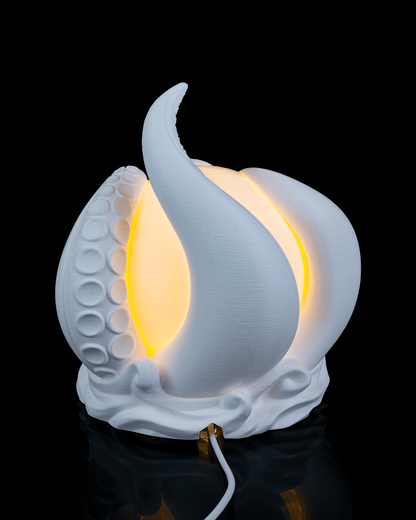 3D Printed Abyss Sphere - Table Lamp - Printed in PLA Plastic - RGB Color Changing Lighting - Remote control