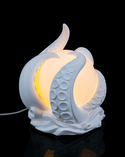3D Printed Abyss Sphere - Table Lamp - Printed in PLA Plastic - RGB Color Changing Lighting - Remote control