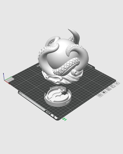 3D Printed Abyss Sphere - Table Lamp - Printed in PLA Plastic - RGB Color Changing Lighting - Remote control