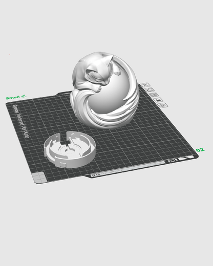 3D Printed Feline Sphere - Table Lamp - Printed in PLA Plastic - RGB Color Changing Lighting - Remote control