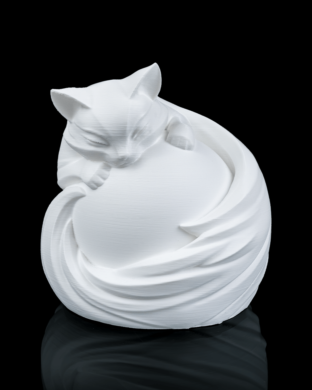 3D Printed Feline Sphere - Table Lamp - Printed in PLA Plastic - RGB Color Changing Lighting - Remote control