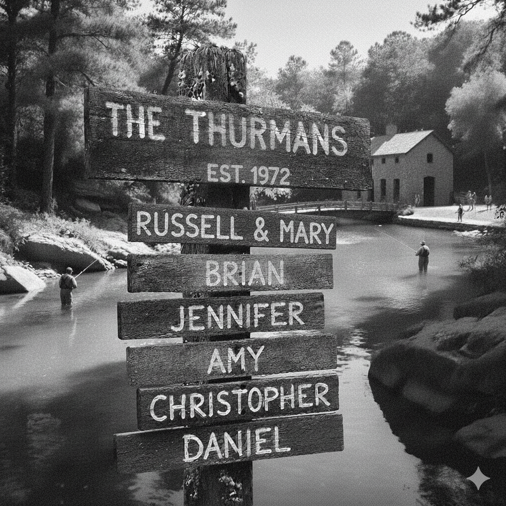 Custom Family Street Sign Digital Image and HueForge