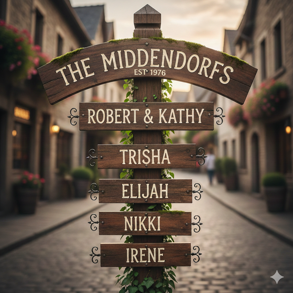 Custom Family Street Sign Digital Image Only