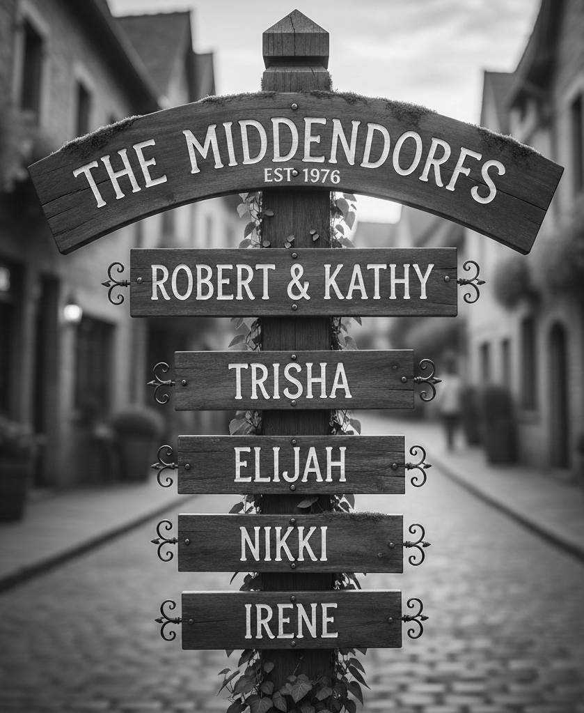 Custom Family Street Sign Digital Image Only