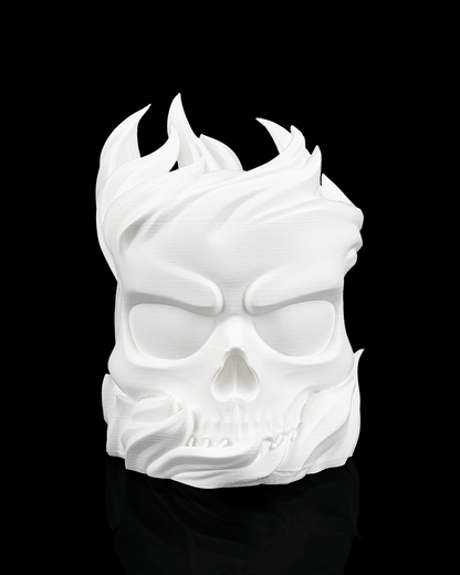 3D Printed Skull Sphere - Table Lamp - Printed in PLA Plastic - RGB Color Changing Lighting - Remote control