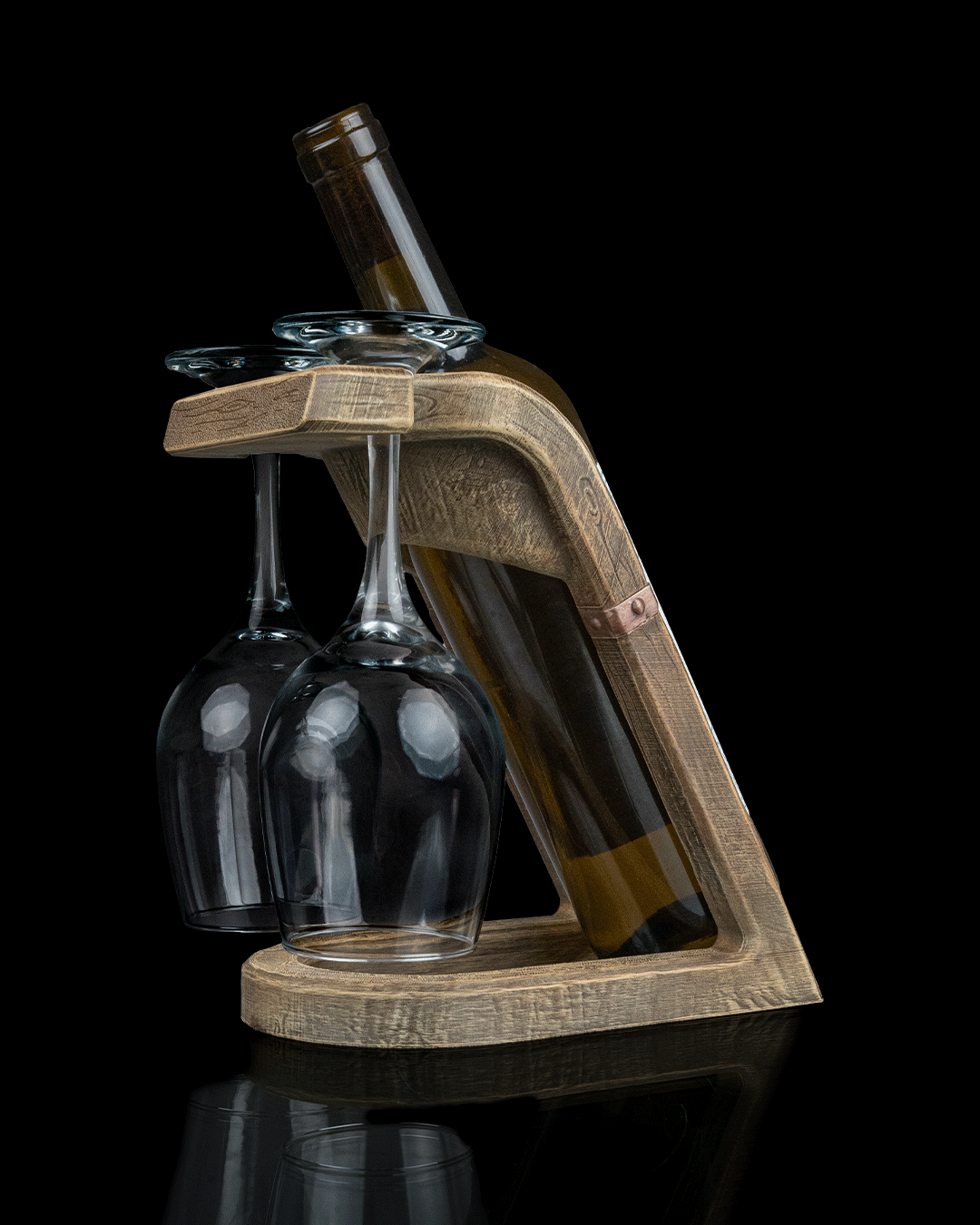 The Oak Rest - Glass & Wine Holder