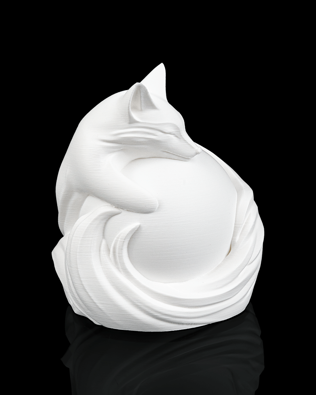 3D Printed Vulpine Sphere - Table Lamp - Printed in PLA Plastic - RGB Color Changing Lighting - Remote control