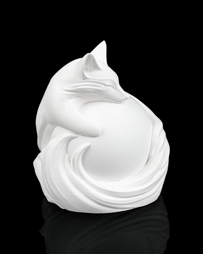 3D Printed Vulpine Sphere - Table Lamp - Printed in PLA Plastic - RGB Color Changing Lighting - Remote control