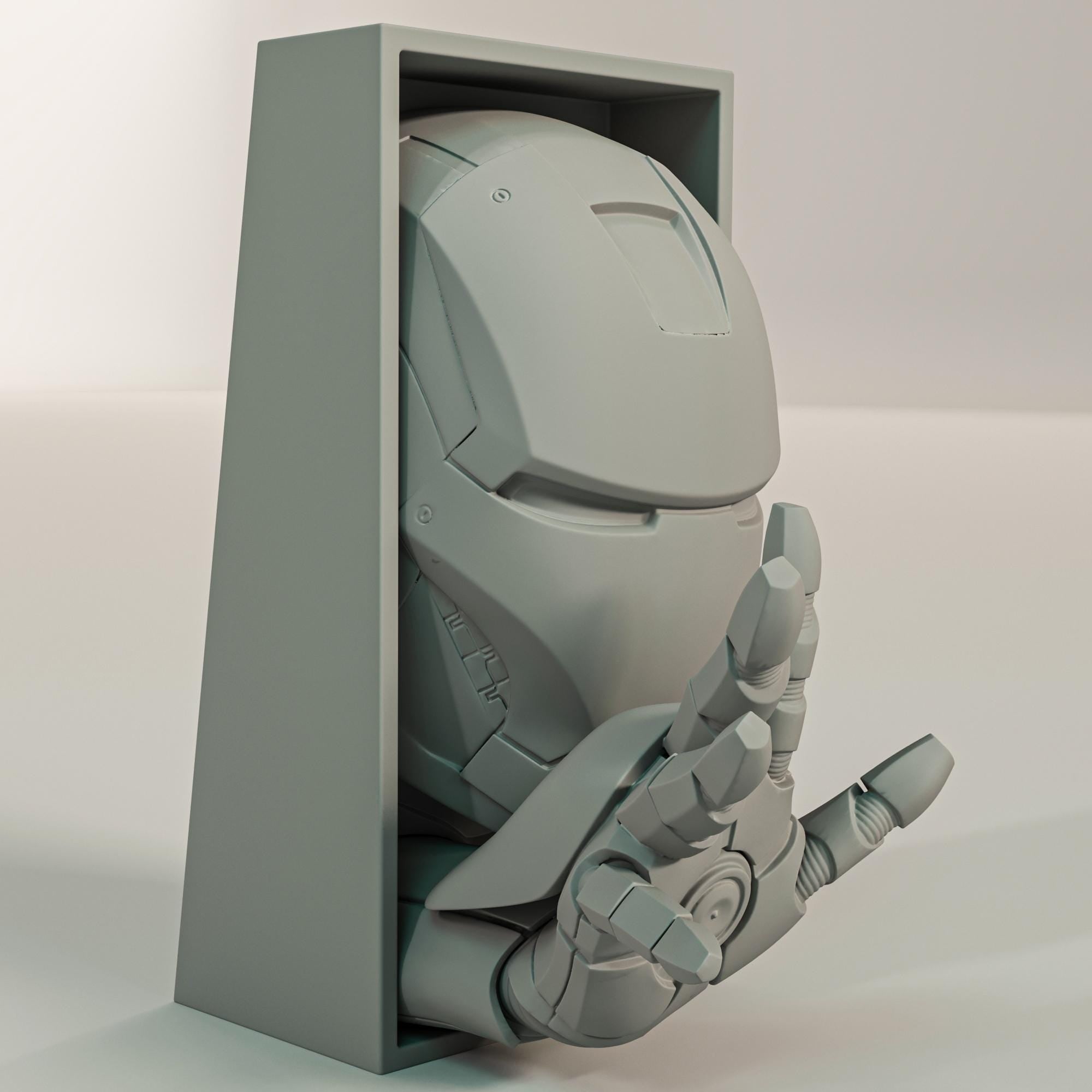 Iron Man Book Nook and Wall Mount Closed Mask