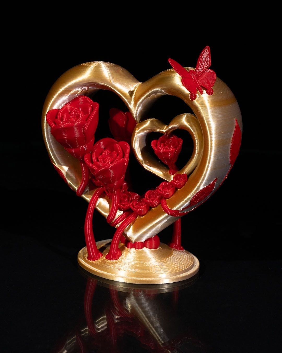 Heart and Roses Ornament