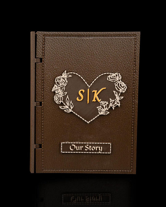 Leather Book Custom Scrapbook (3D Printed - NOT REAL LEATHER)