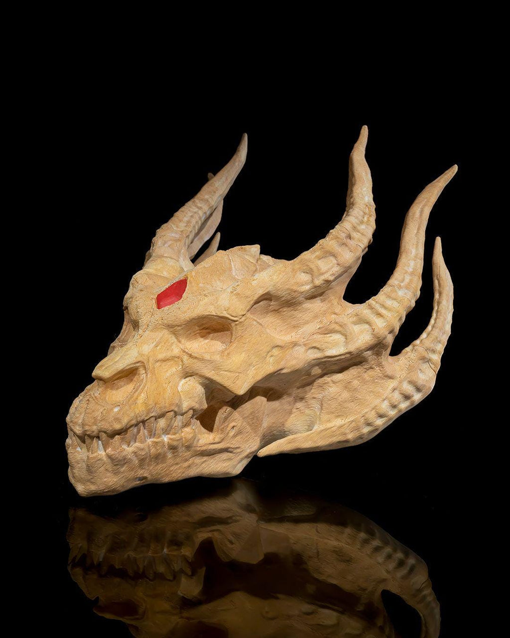 Silver Dragon Skull