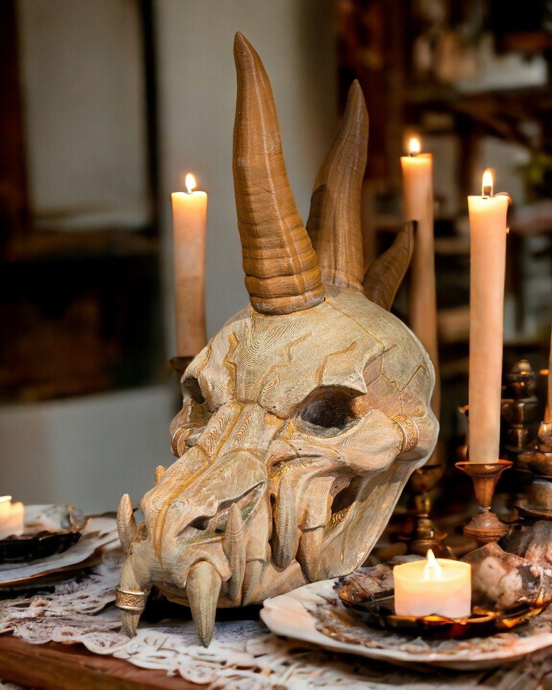 Black Dragon Skull