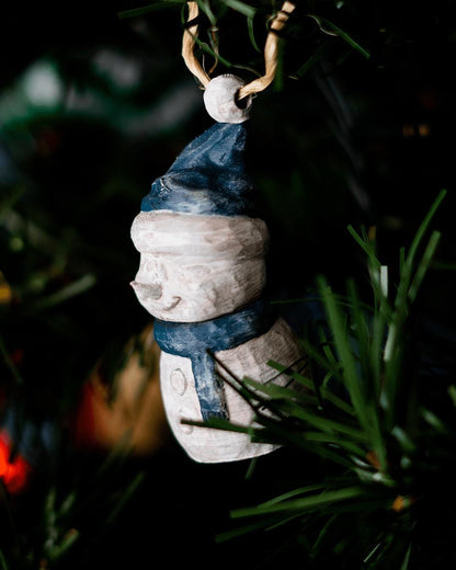 Hand-Carved Xmas Ornaments Complete Set - Not Painted